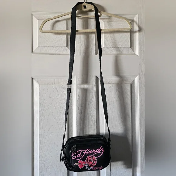 Ed Hardy Black Crossbody Bag - Picture 2 of 5